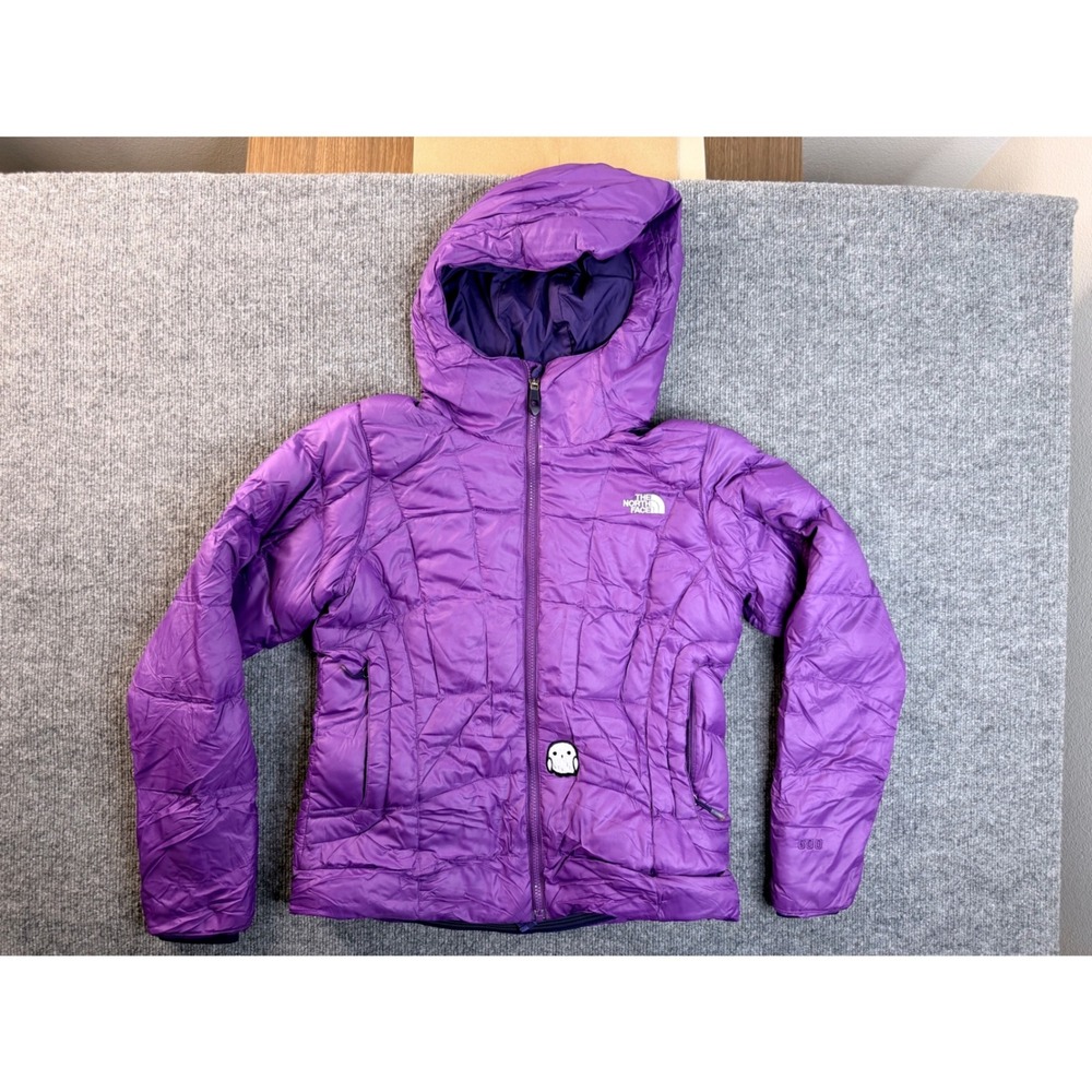 The North Face Womens Small Purple 600 Down Puffer Jacket Hooded Insulated Coat